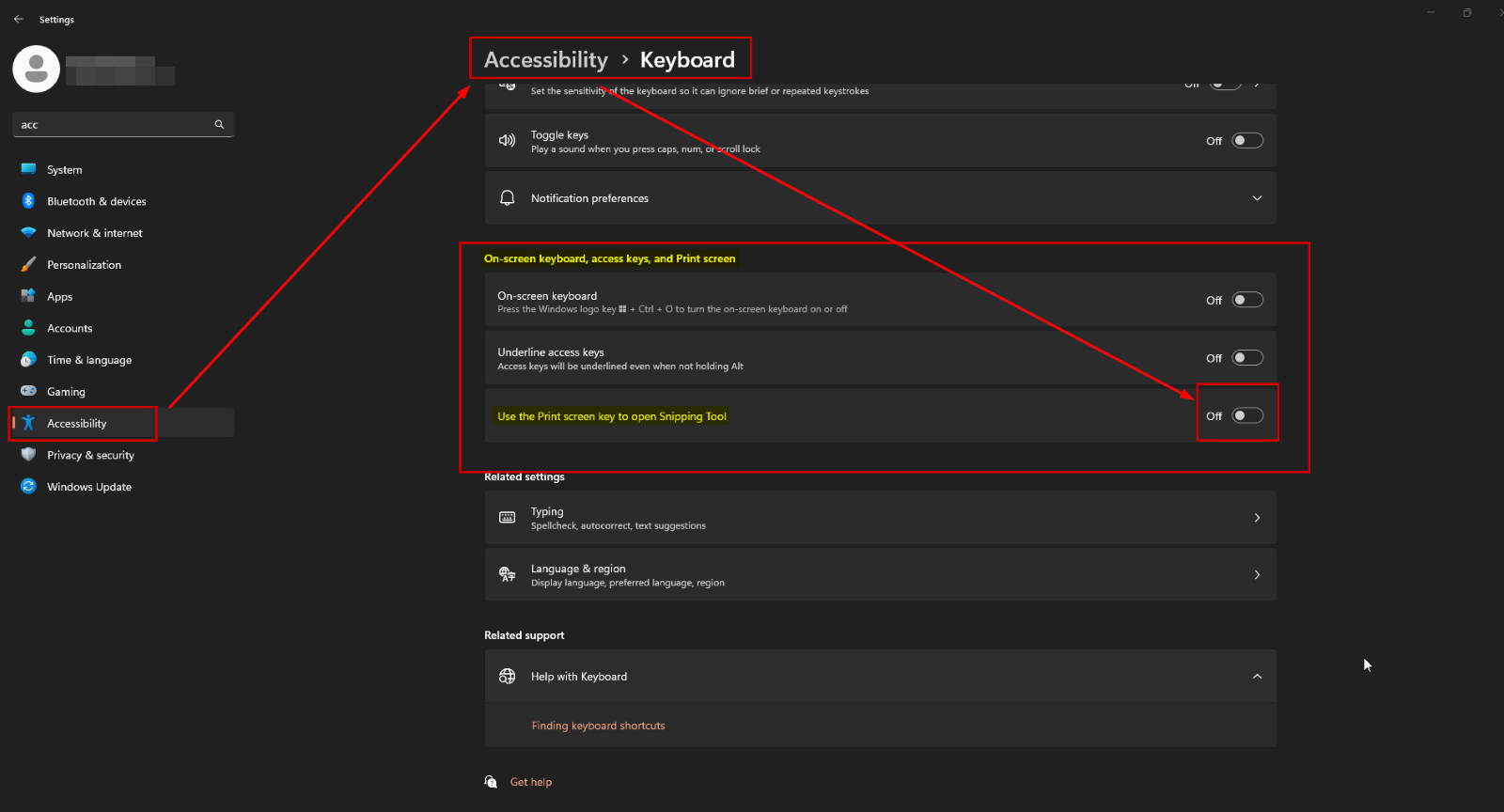 PrintScreen button opening Snipping tool instead of GreenShot Mowery