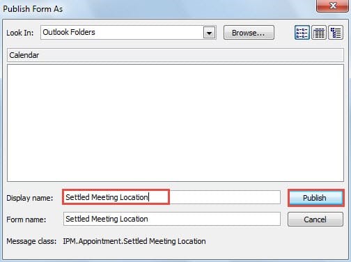 Specify a Display Name for the New Appointment Form